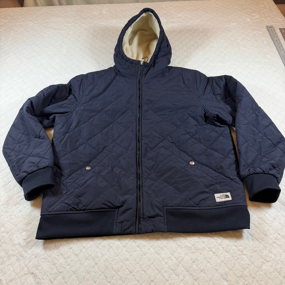 The North Face Men's Cuchillo Insulated Full-Zip Hoodie jacket coat - navy XL - Picture 2 of 9